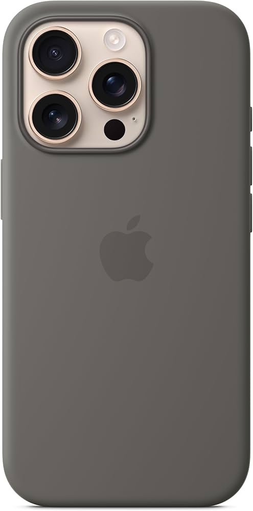 iPhone 16 Pro Max Silicone Case with MagSafe - Stone Gray